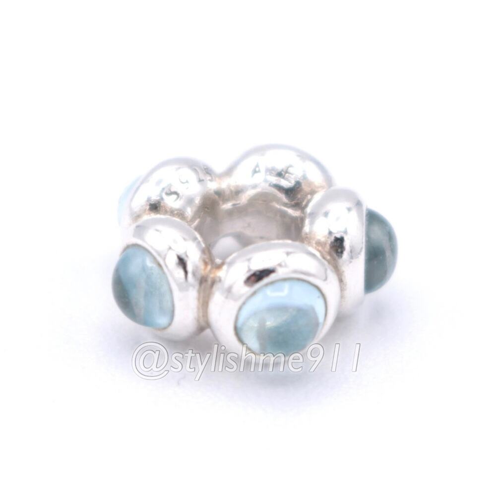 Rare Authentic Pandora Blue Topaz Cabochon Charm - 790538BTP - Picture 7 of 9